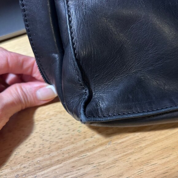 Womens Porter Yoshida & Co Japan Black Leather Messenger Laptop Briefcase Bag - Picture 11 of 16